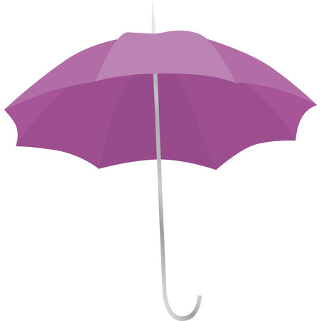 drawing of a purple umbrella open to the rainのイラスト素材