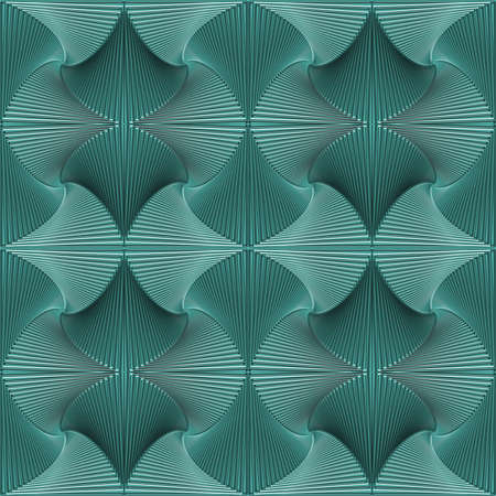 Turquoise abstract symmetric background is computer graphics and can be used in the design of textiles, in the printing industry, in a variety of design projectsの写真素材