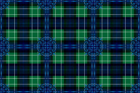 Creative design for new types of fabrics in the style of Scottish tartansのイラスト素材