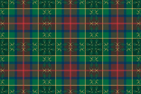 Creative design for new types of fabrics in the style of Scottish tartansのイラスト素材