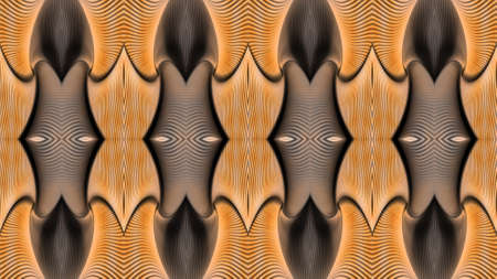 Orange abstract symmetric background is computer graphics and can be used in the design of textiles, in the printing industry, in a variety of design projectsの写真素材