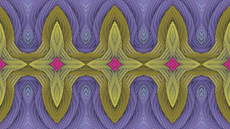 Multicolor abstract symmetric background is computer graphics and can be used in the design of textiles, in the printing industry, in a variety of design projectsの写真素材