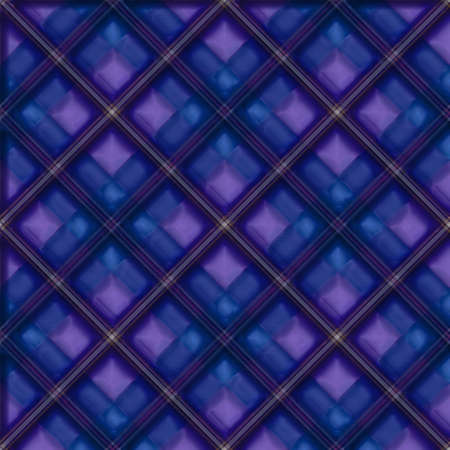 Blue stylized checkered background for prints, fabrics, designs, clothes. A cell is like a Scottish tartanの写真素材
