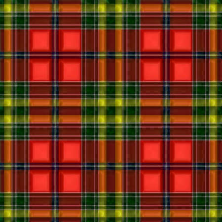 Red and green stylized checkered background for prints, fabrics, designs, clothes. A cell is like a...
