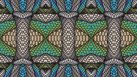 Multicolor abstract symmetric background is computer graphics and can be used in the design of...