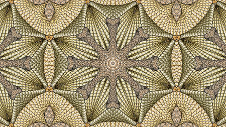 Beige abstract symmetric background is computer graphics and can be used in the design of textiles,...