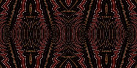 Abstract background with symmetric patterns in different colors. Can be used for prints on fabrics and clothes, in the interior.の写真素材