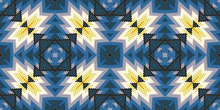 Abstract background with symmetric patterns in different colors. Can be used for prints on fabrics and clothes, in the interior.の写真素材