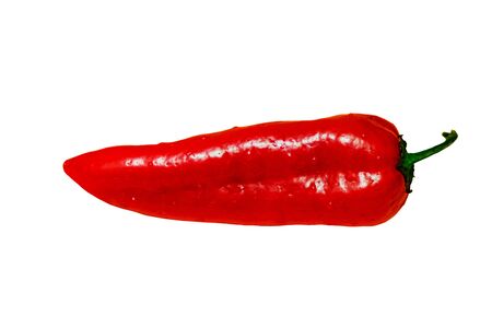 Red pepper isolated on white backgroundの写真素材
