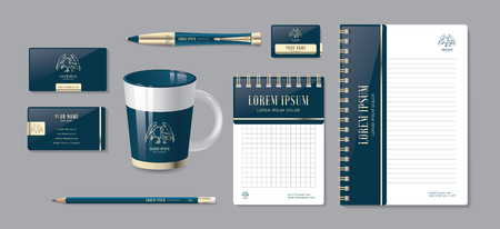 Luxury Corporate identity. Editable corporate identity template. Stationery template design.のイラスト素材
