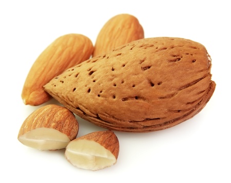 Dried almond closeupの写真素材