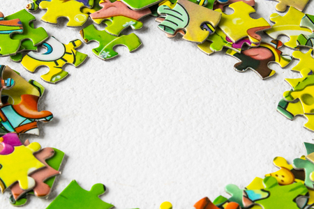 puzzles. Educational game for children and adults. There is a place for your text. Copy spaceの写真素材