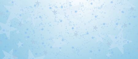 Abstract blue banner background with stars. Concept for night, space or winter sky.の写真素材