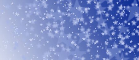Abstract blue banner background with stars. Concept for night, space or winter sky.の写真素材