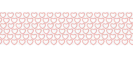 Seamless pattern of white hearts on a white background. Love symbol ornament minimalistic...