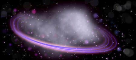 Galaxy with stars and nebula. Night sky or space background.の写真素材