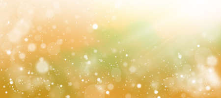 Soft colored abstract summer or autumn background. Bokeh on a yellow blurred background.の写真素材