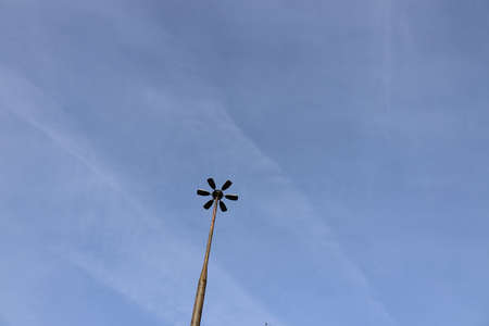 lantern lighting on summer blue sky backgroundの写真素材