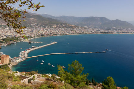 View of the coastal part of the city. Top view. High quality photoの写真素材