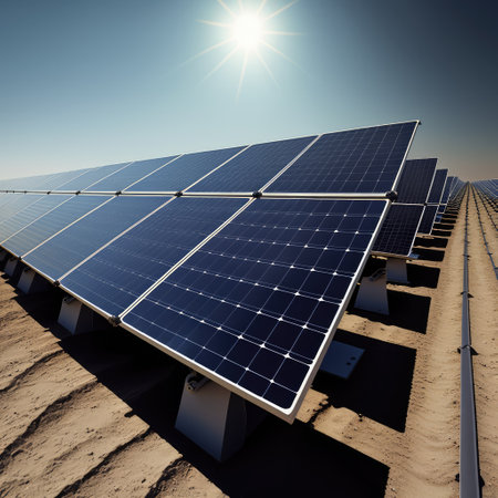 solar panels, solar power plant. Blue solar panels. Alternative source of electricity. Solar farm....