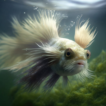 generated image of an unusual species of fish. generative AIの素材