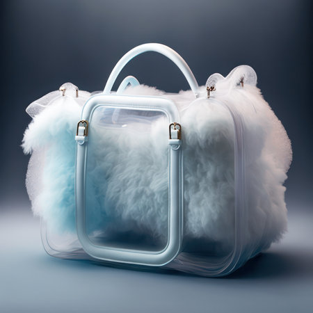 soft and crumbly handbag made of faux fur. generative AIの写真素材
