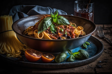 italian traditional cuisine.homemade food.rustic style. generative AIの素材