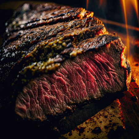 medium grilled steak with Generative AI.clouse upの素材