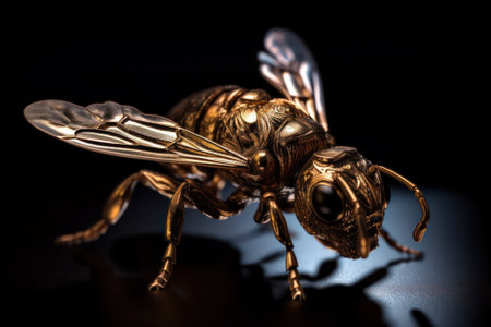 jewelry.bee made of gold and semi-precious stones. generative AIの素材