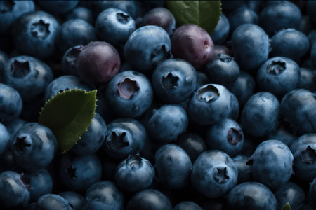 delicious fresh blueberry background.Generative AIの素材