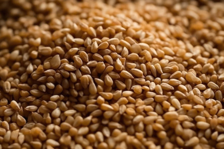 Close-up of a lot of sesame seeds.Generative AIの素材