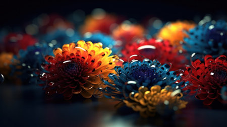 abstract background of thin glass and fiber optics closeup, modern computer communication technology, blur. Generative AIの素材