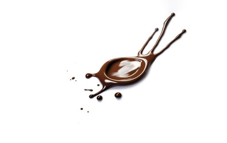 Chocolate splash on white background. chocolate Day.Generative AIの素材
