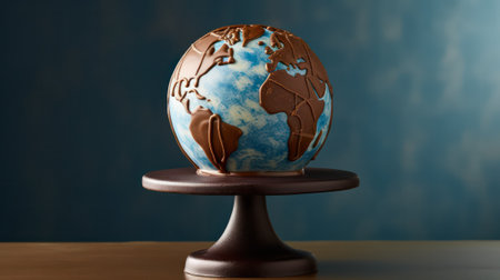 chocolate globe. chocolate day, world chocolate day. Generative AIの素材