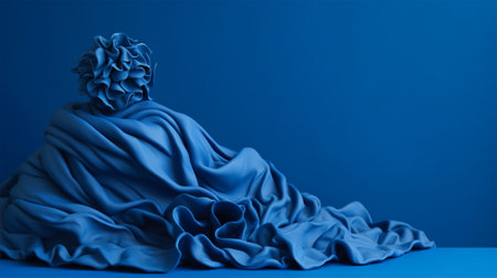 3d background in blue tones. series of backgrounds for design. copy space. Generative AIの素材