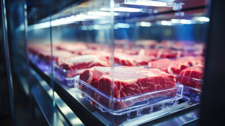 production workshop for the production of artificial meat. replacement of natural meat.の素材