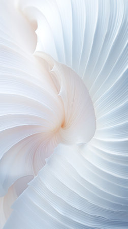airy pearl white fabric similar to a seashell in soft diffused light .Close-upの素材
