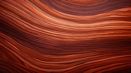 Intense red polished wood that conveys the inner beauty of nature. Mahogany texture backgroundの素材