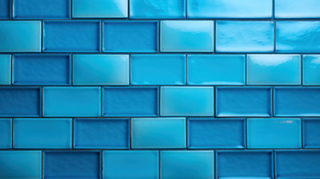 abstract background with blue ceramic tiles .の素材