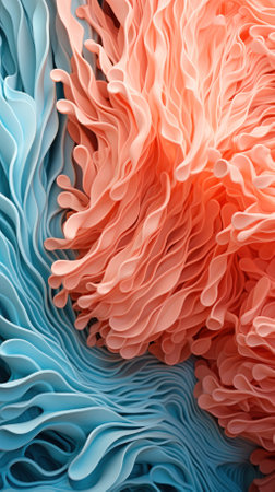 close-up Sea corals underwater. Colorful abstract natural pattern, texture, underwater background.の素材