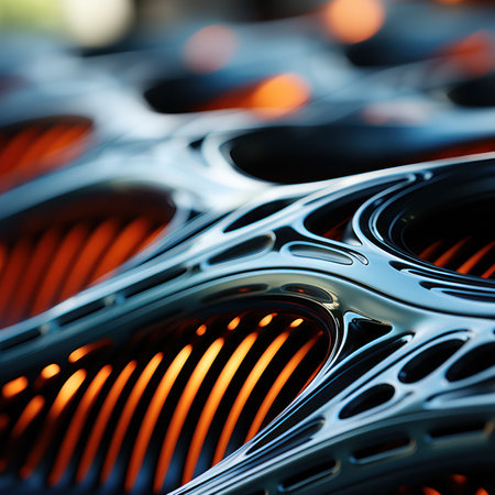 Abstract metal background.Decorative element of a futuristic car model .の素材