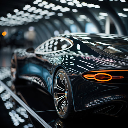 Abstract metal background.Decorative element of a futuristic car model.future car conceptの素材