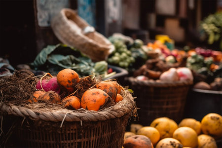 vegetables and fruits in a huge container, in a trash can. Organic biowaste with expired expiration date.A pile of compost from vegetables or animal food.の素材