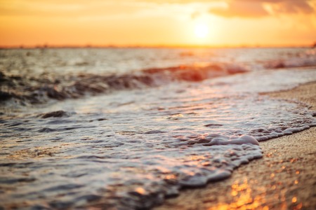 Beautiful sunset over the ocean.の写真素材