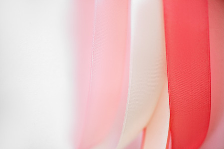 collection of various knot and ribbon on white background.の写真素材