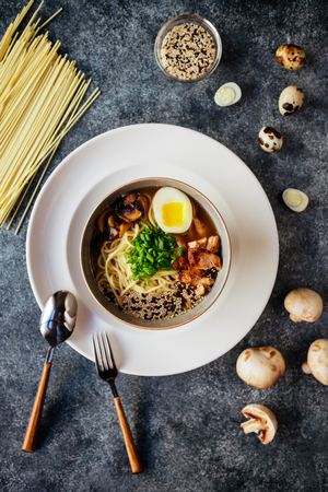 Soup with pasta and vegetablesの写真素材