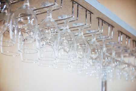Clean Wine Glassesの写真素材