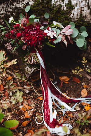 autumn, bridal bouquet, autumn bouquet, wedding,の写真素材