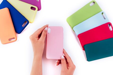 Up to date technology.Top view of diverse personal accessoryの写真素材