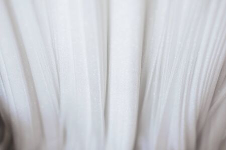 White cloth background abstract with soft waves.の写真素材